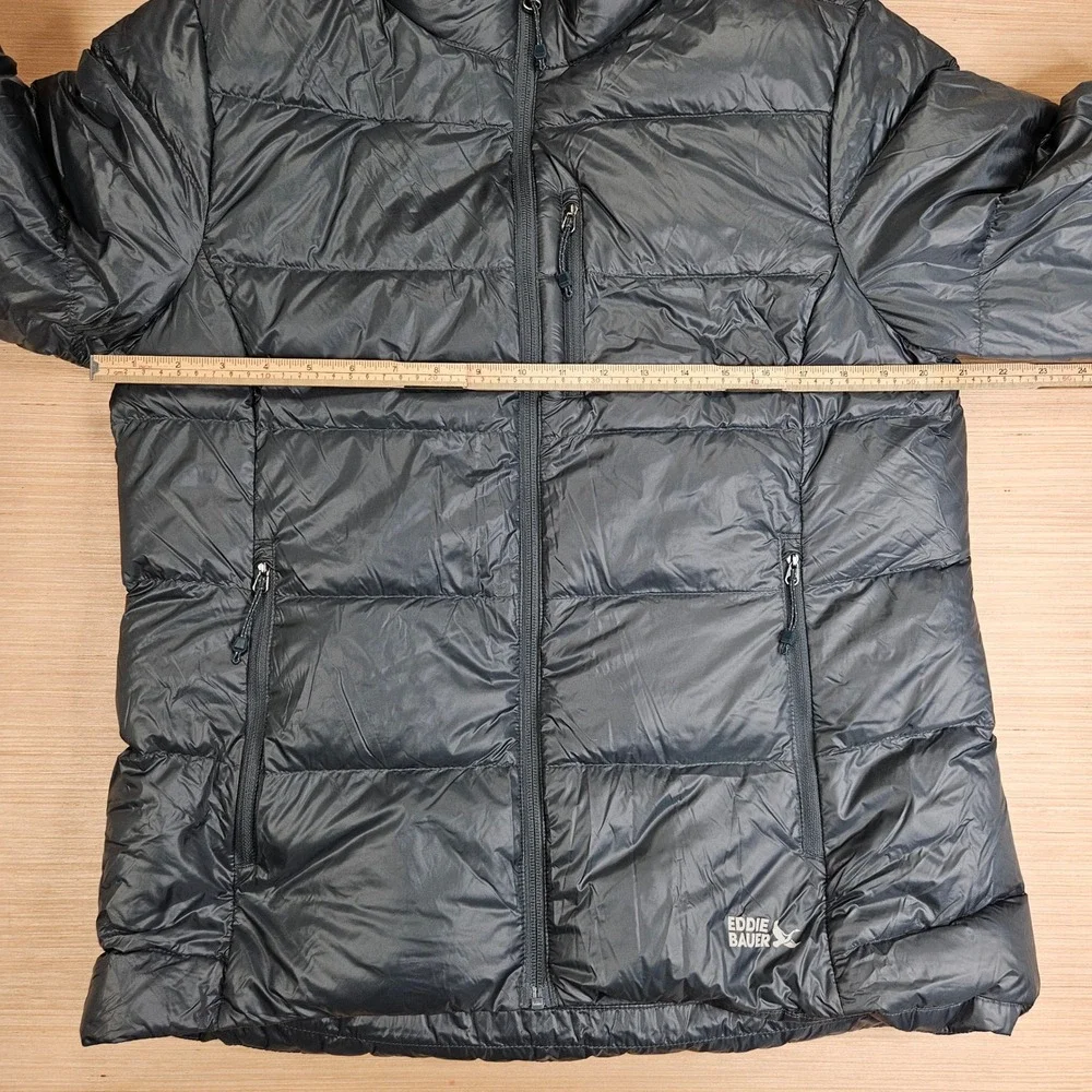 Eddie Bauer Packable Down 650 Puffer Jacket Women L Gray EB6061 Winter Gorpcore